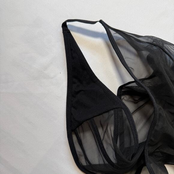 NWOT Adore Me Mesh Black Bodysuit Size Small - Picture 4 of 4